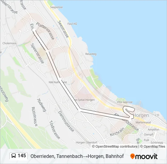 145 Bus Line Map