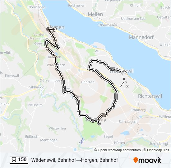150 Bus Line Map