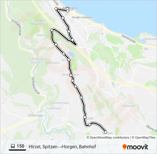150 Bus Line Map
