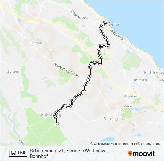 150 Bus Line Map