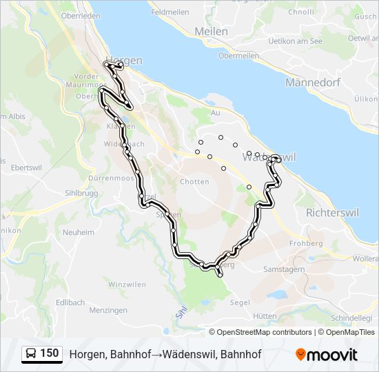 150 Bus Line Map