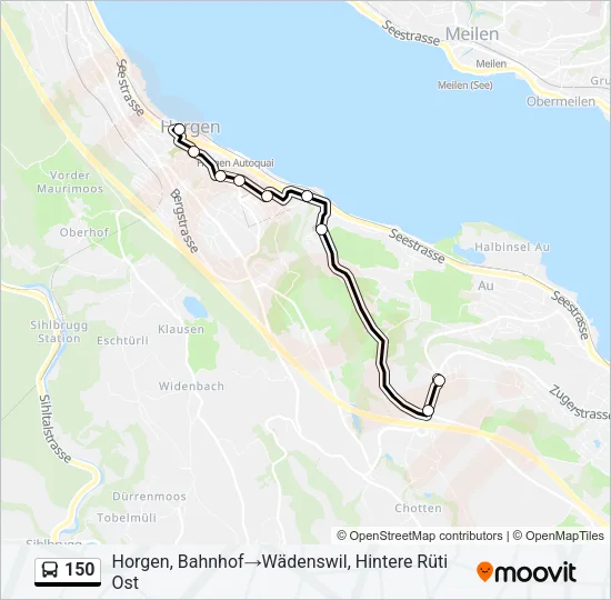 150 Bus Line Map