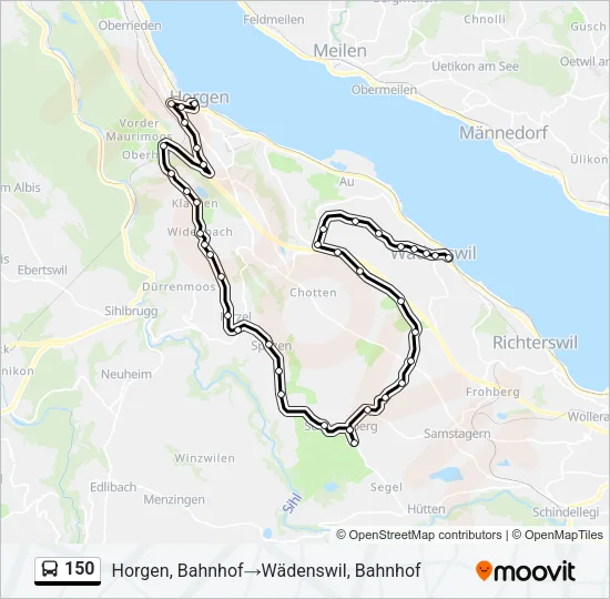 150 Bus Line Map