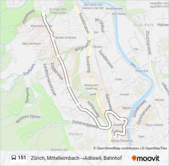 151 Bus Line Map