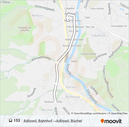 153 Bus Line Map