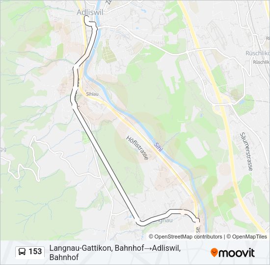 153 Bus Line Map