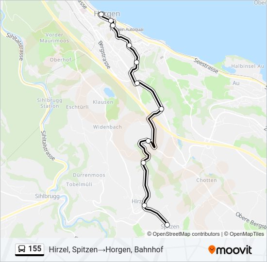 155 Bus Line Map