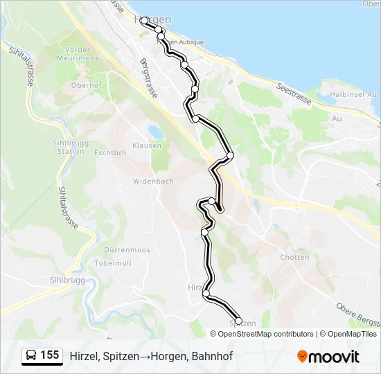 155 Bus Line Map