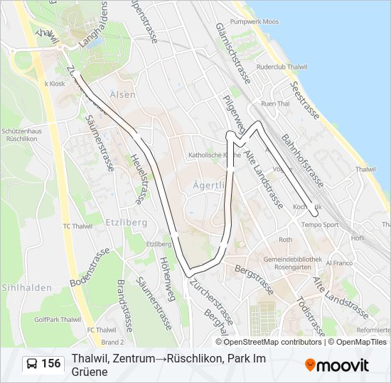 156 Bus Line Map