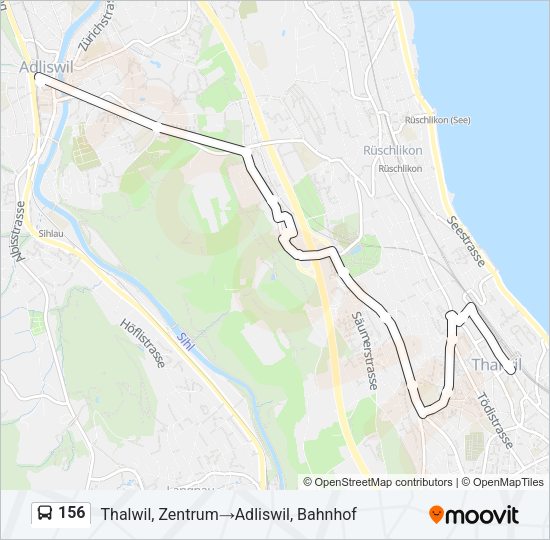 156 Bus Line Map