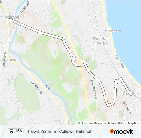 156 Bus Line Map