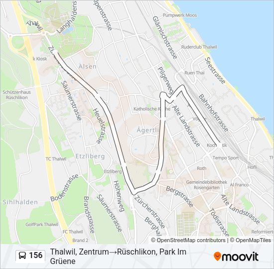 156 Bus Line Map