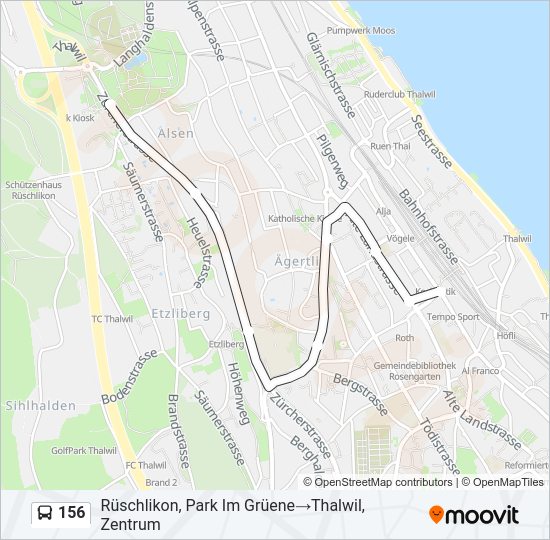 156 Bus Line Map