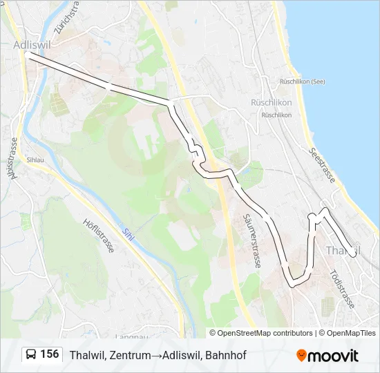 156 Bus Line Map