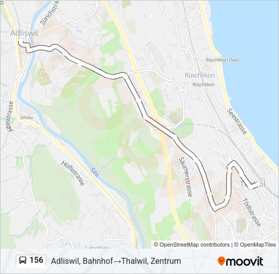 156 Bus Line Map