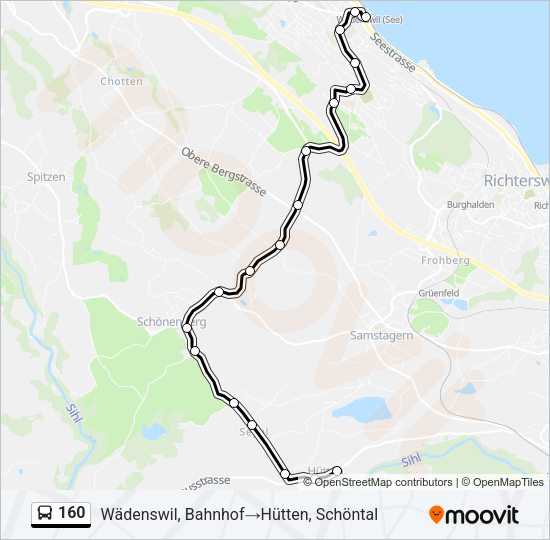 160 Bus Line Map