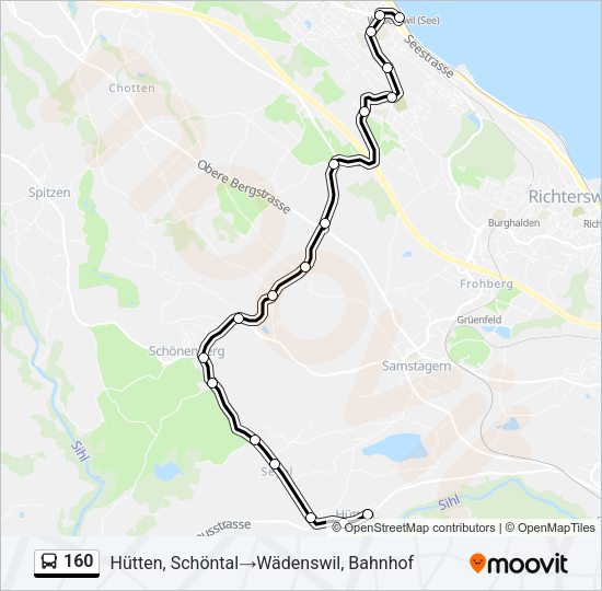 160 Bus Line Map