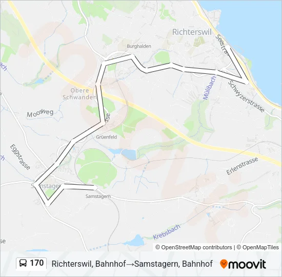 170 Bus Line Map