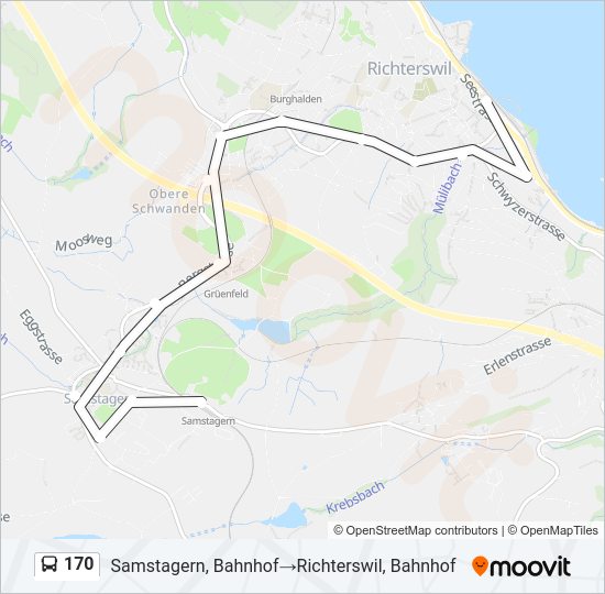 170 Bus Line Map