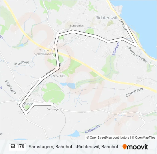 170 Bus Line Map