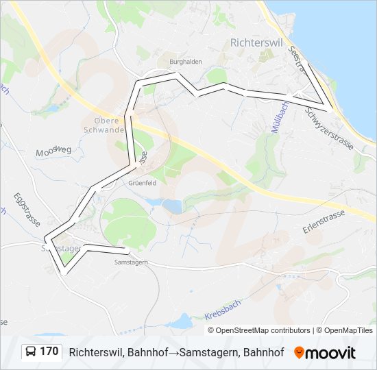 170 Bus Line Map