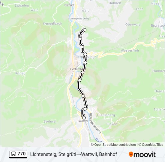 770 Bus Line Map