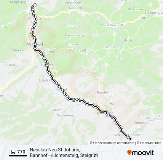 770 Bus Line Map