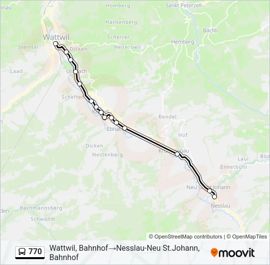 770 Bus Line Map