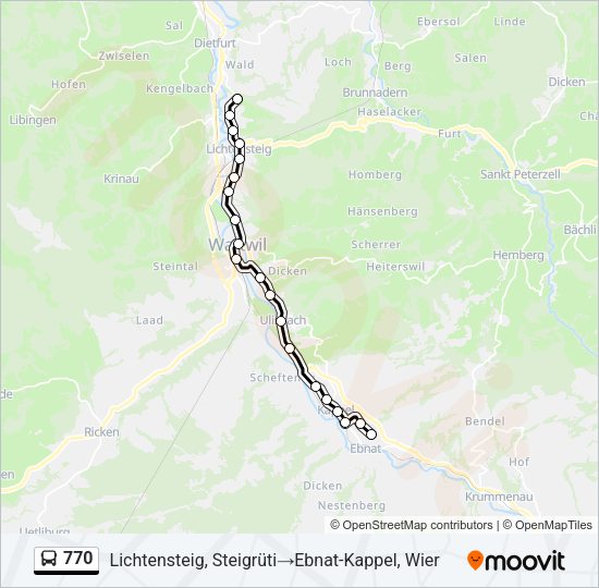 770 Bus Line Map