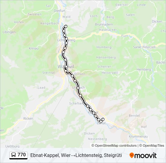 770 Bus Line Map