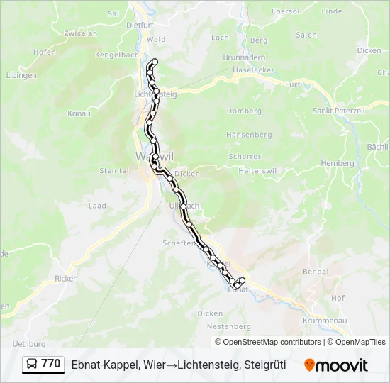770 Bus Line Map