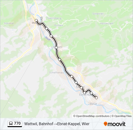 770 Bus Line Map
