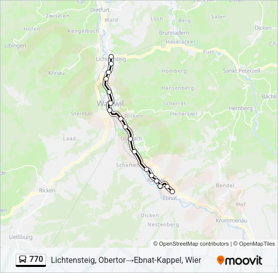 770 Bus Line Map