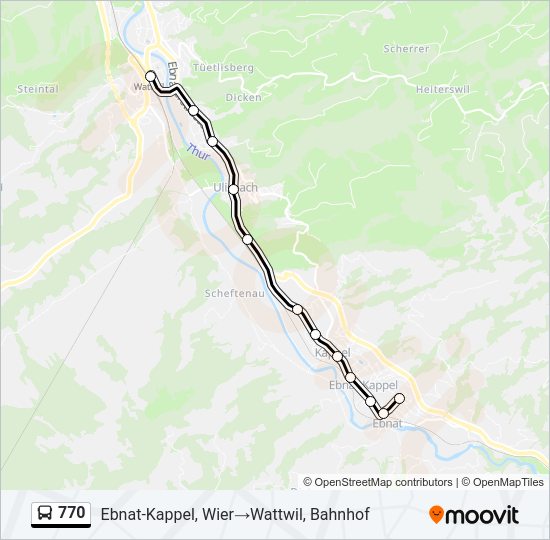 770 Bus Line Map