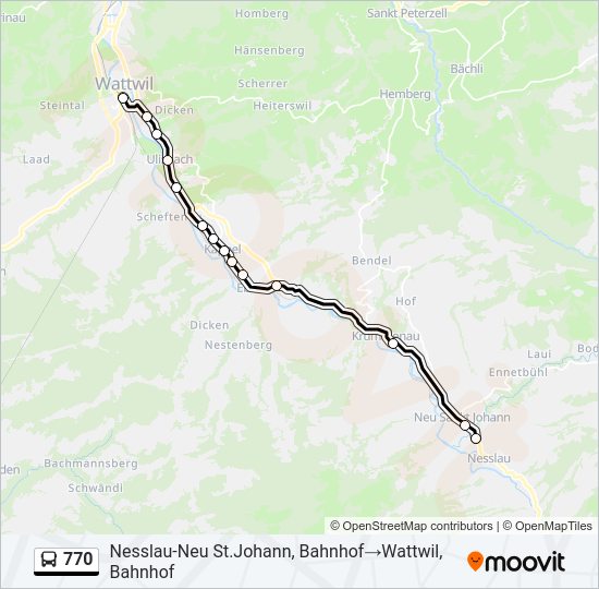 770 Bus Line Map