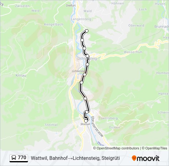 770 Bus Line Map