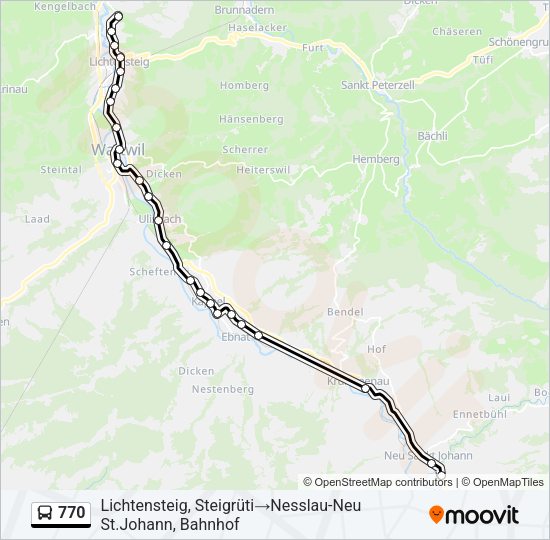 770 Bus Line Map