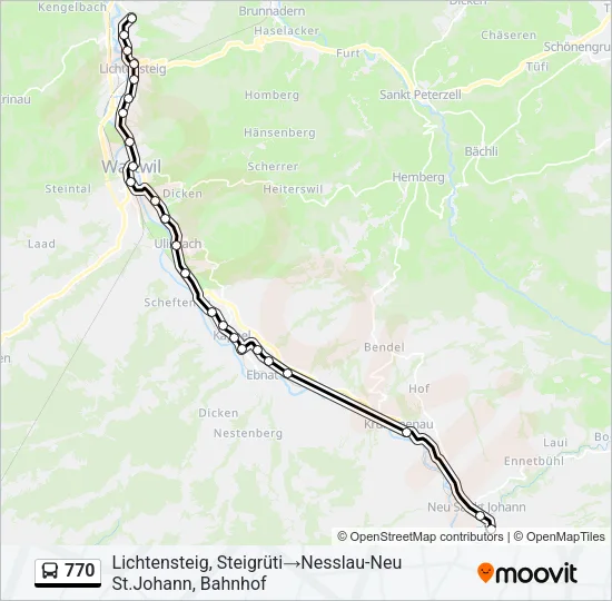 770 Bus Line Map