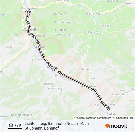 770 Bus Line Map