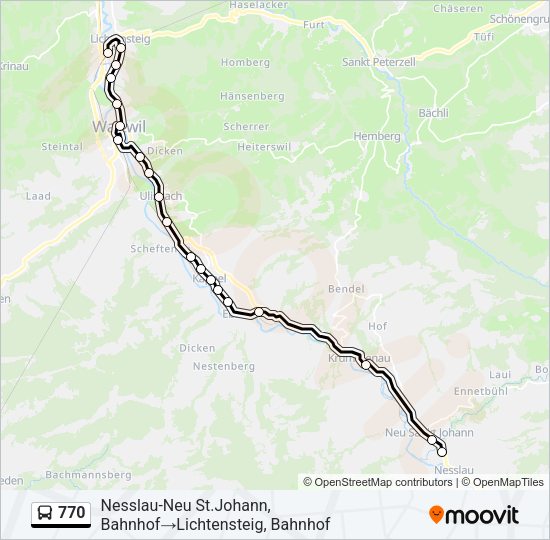 770 Bus Line Map