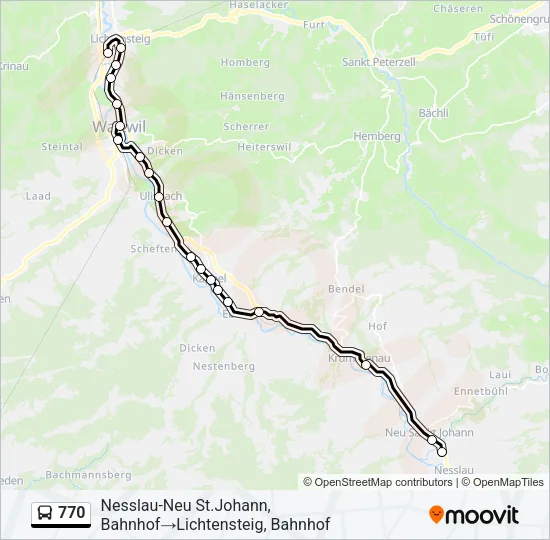 770 Bus Line Map