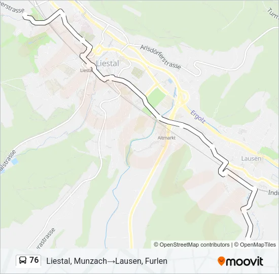 76 Bus Line Map
