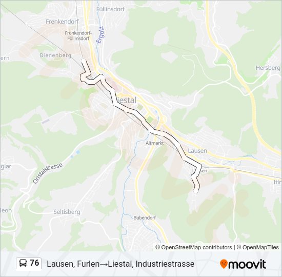 76 Bus Line Map
