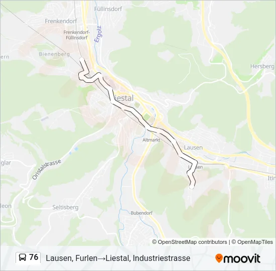76 Bus Line Map