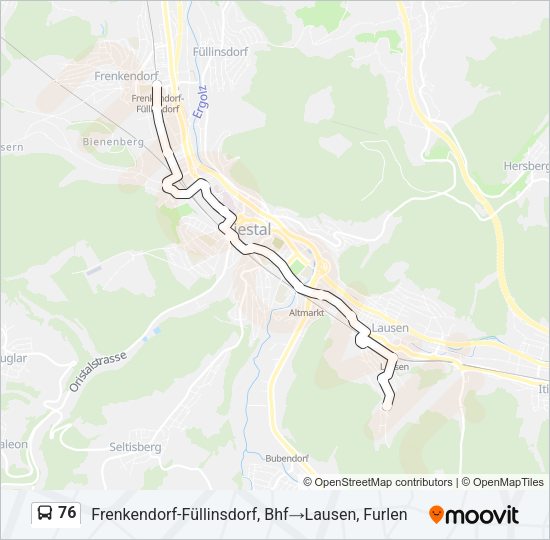76 Bus Line Map