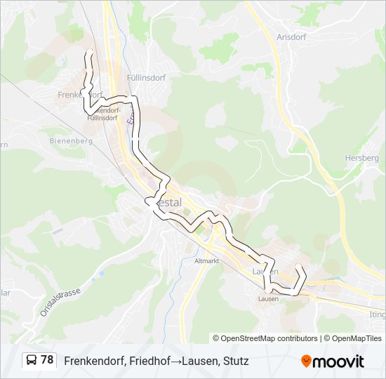 78 Bus Line Map