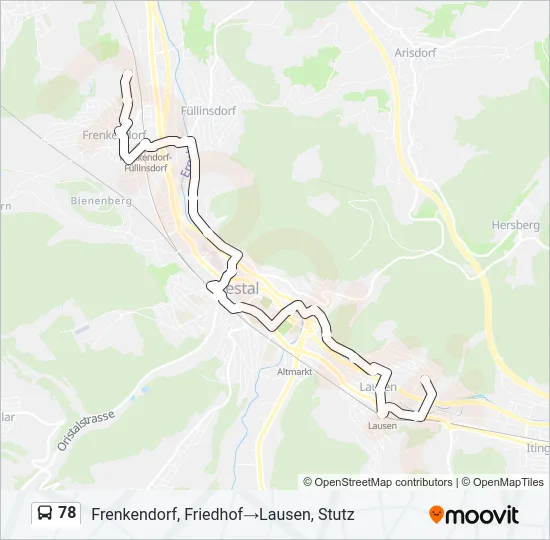 78 Bus Line Map