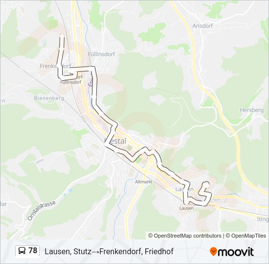 78 Bus Line Map