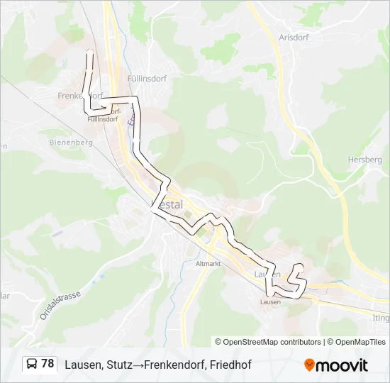 78 Bus Line Map