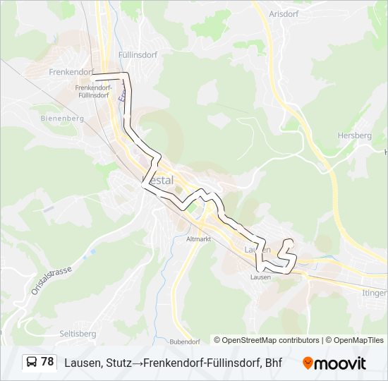 78 Bus Line Map